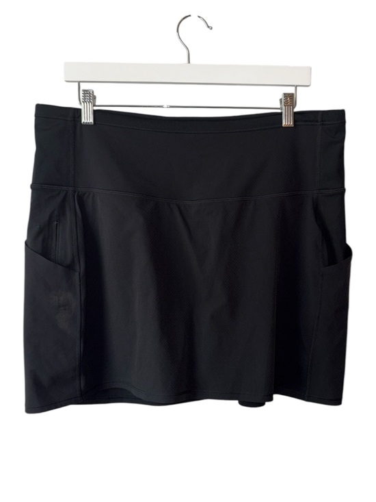 Athleta Pants - Athleta Action Skort Dobby 14.5 Black 1X Athletic Tennis Golf Pockets